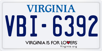 VA license plate VBI6392