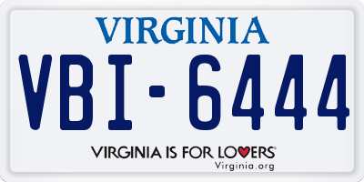 VA license plate VBI6444