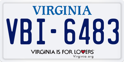 VA license plate VBI6483