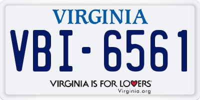 VA license plate VBI6561