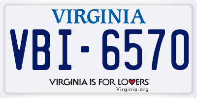 VA license plate VBI6570