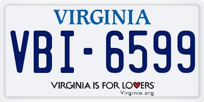 VA license plate VBI6599