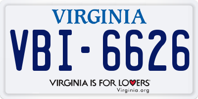 VA license plate VBI6626