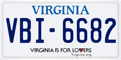 VA license plate VBI6682