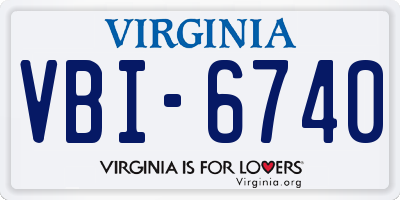 VA license plate VBI6740
