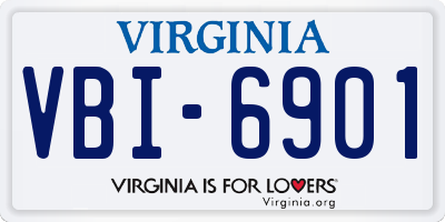 VA license plate VBI6901