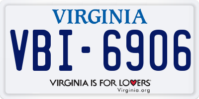 VA license plate VBI6906