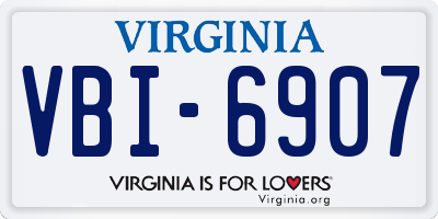 VA license plate VBI6907