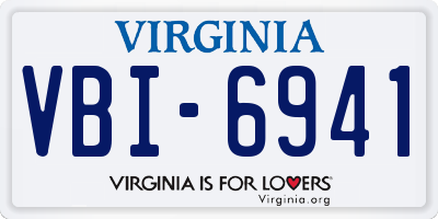 VA license plate VBI6941