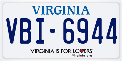 VA license plate VBI6944