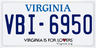 VA license plate VBI6950