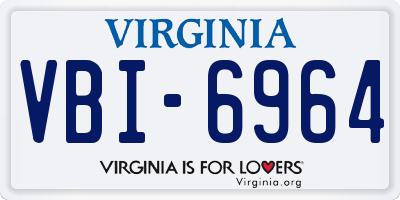 VA license plate VBI6964