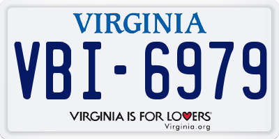 VA license plate VBI6979