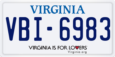 VA license plate VBI6983
