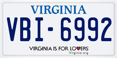VA license plate VBI6992