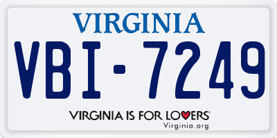 VA license plate VBI7249