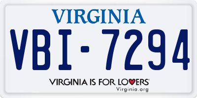 VA license plate VBI7294
