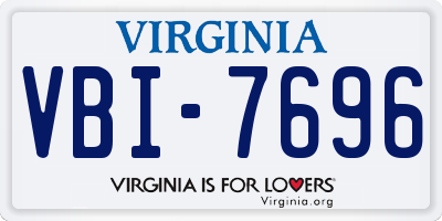 VA license plate VBI7696