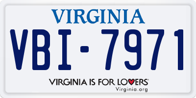 VA license plate VBI7971