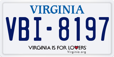 VA license plate VBI8197