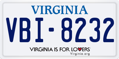 VA license plate VBI8232
