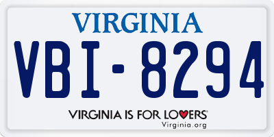 VA license plate VBI8294