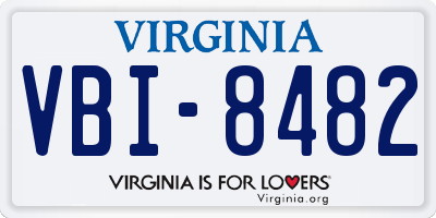 VA license plate VBI8482