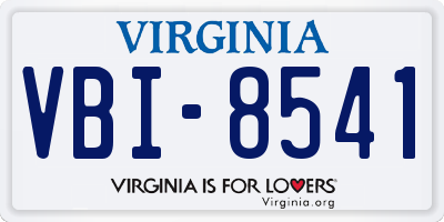 VA license plate VBI8541