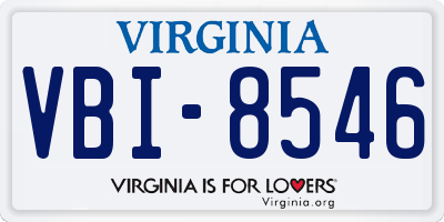 VA license plate VBI8546