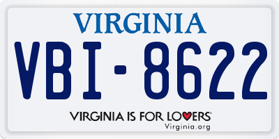 VA license plate VBI8622