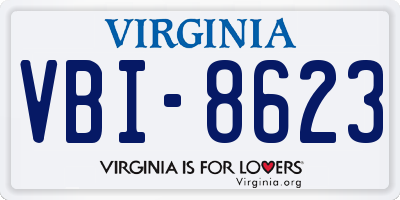 VA license plate VBI8623