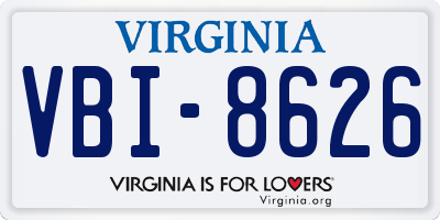 VA license plate VBI8626