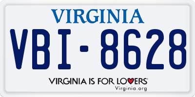 VA license plate VBI8628