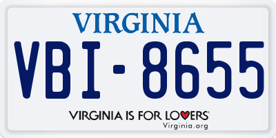 VA license plate VBI8655