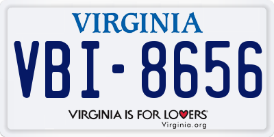 VA license plate VBI8656
