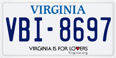 VA license plate VBI8697