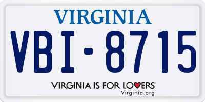 VA license plate VBI8715