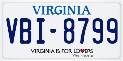 VA license plate VBI8799