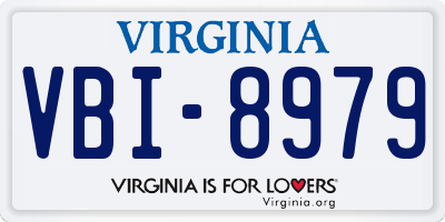 VA license plate VBI8979