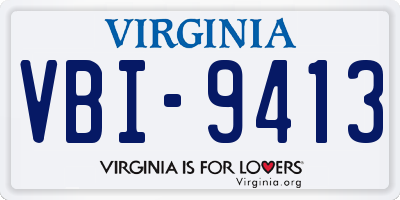VA license plate VBI9413