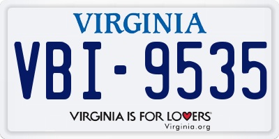 VA license plate VBI9535