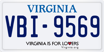VA license plate VBI9569