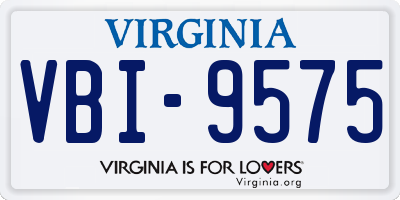 VA license plate VBI9575
