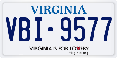 VA license plate VBI9577
