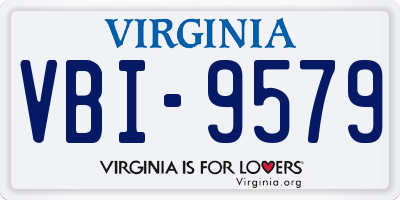 VA license plate VBI9579