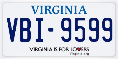 VA license plate VBI9599