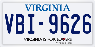 VA license plate VBI9626