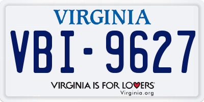 VA license plate VBI9627