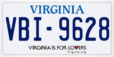 VA license plate VBI9628