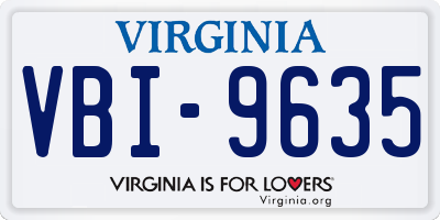 VA license plate VBI9635